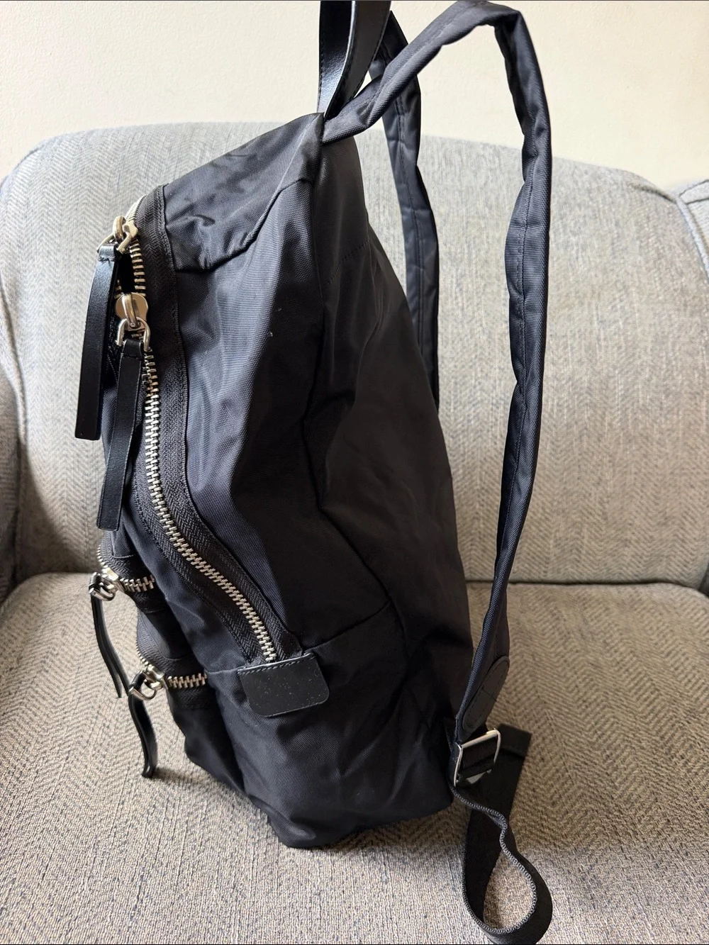 Marc Jacobs Black Nylon Biker Backpack